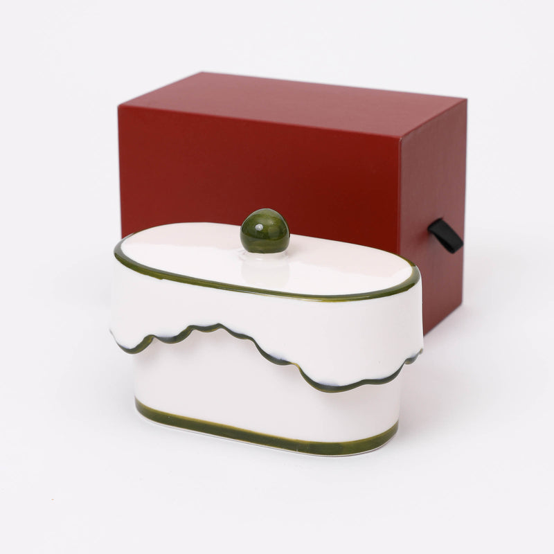 Ceramic dish wax candle