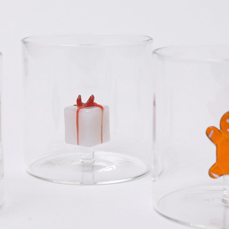 Fun Christmas glasses - set of four