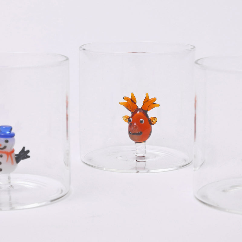 Fun Christmas glasses - set of four