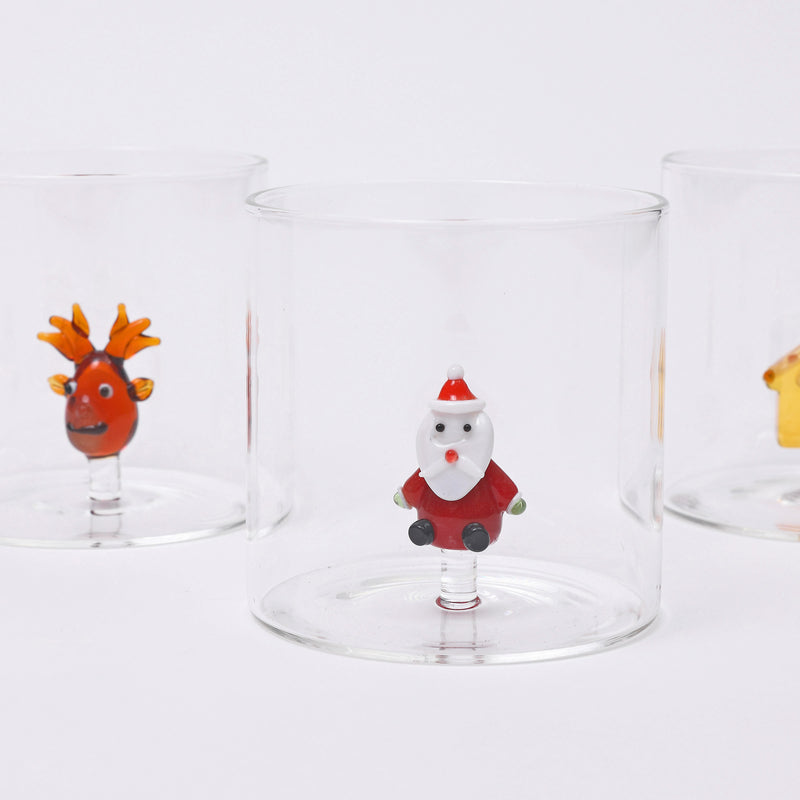 Fun Christmas glasses - set of four