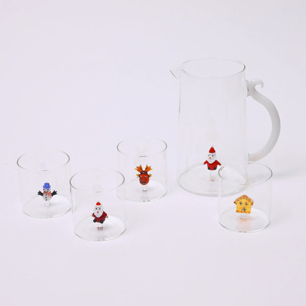 Fun Christmas glasses - set of four