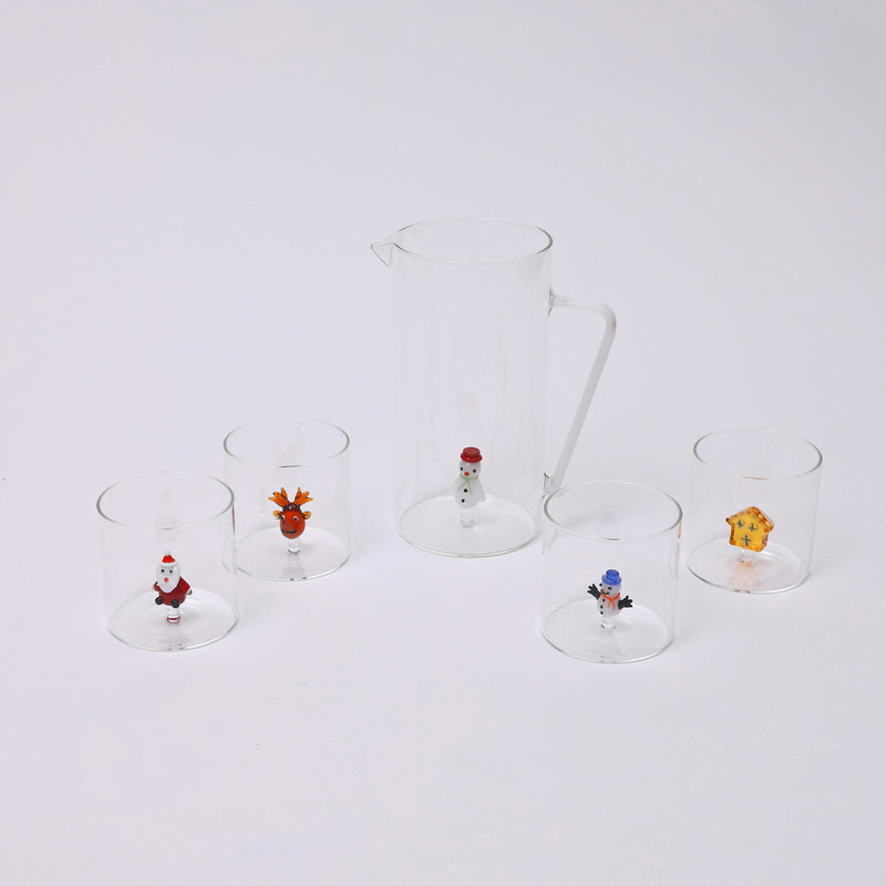Fun Christmas glasses - set of four