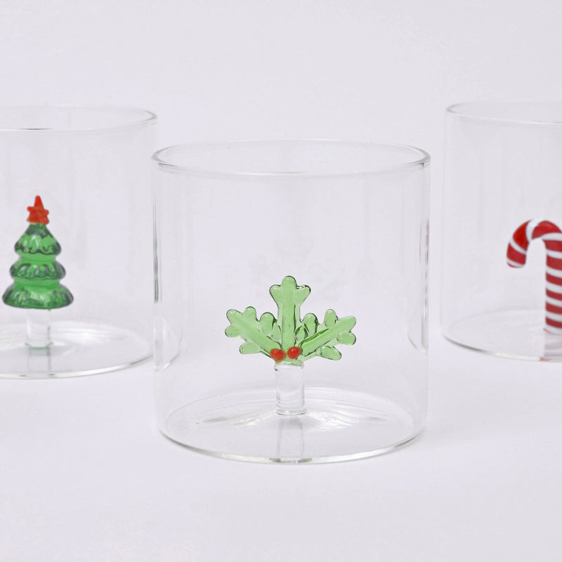Fun Christmas glasses - set of four