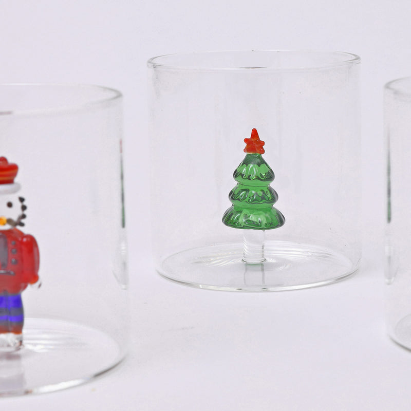 Fun Christmas glasses - set of four