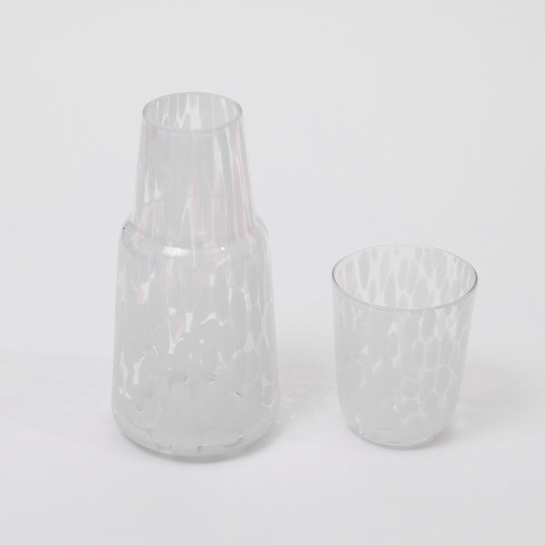 White Carafe and tumbler set