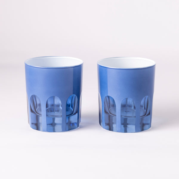 RIALTO GLASS blue - SET OF TWO