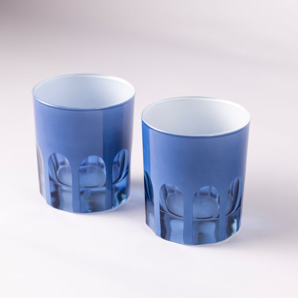 RIALTO GLASS blue - SET OF TWO