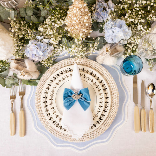 Silver Leaf Ceramic Starter Plate