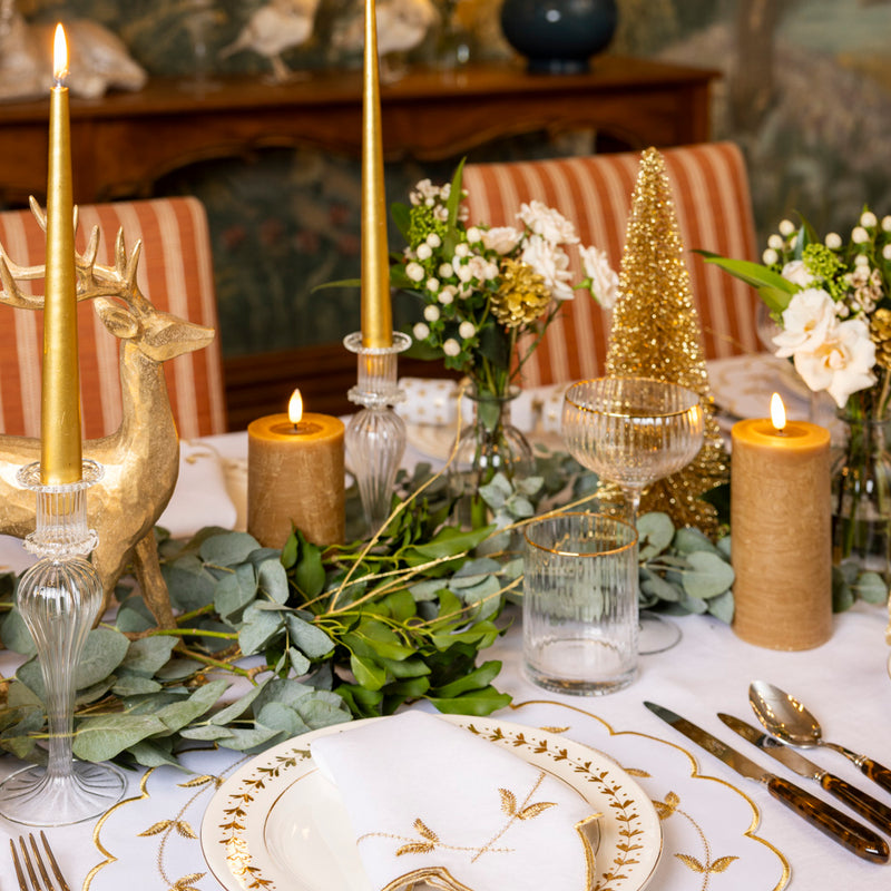 Gold Leaf Ceramic Dinner Plate
