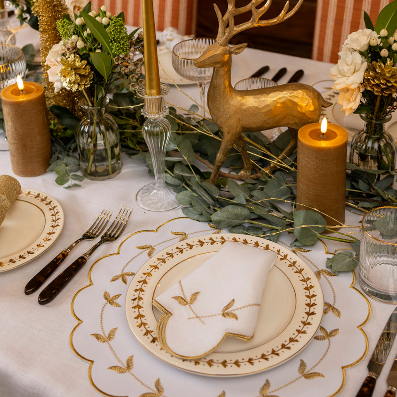 Gold leaf Ceramic Starter Plate