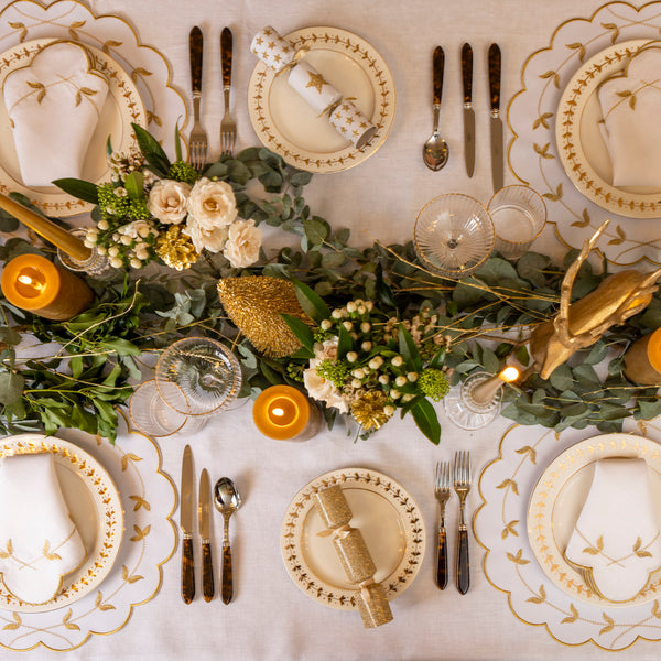 Gold leaf Ceramic Starter Plate