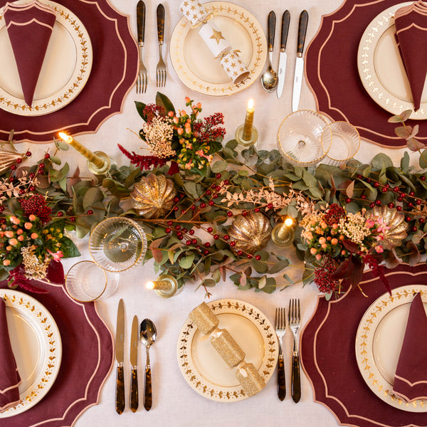 Gold leaf Ceramic Starter Plate