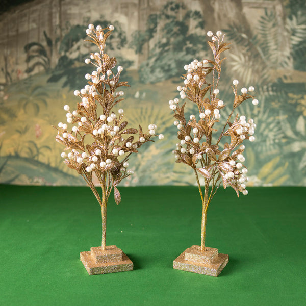 Gold Tree with White Berries