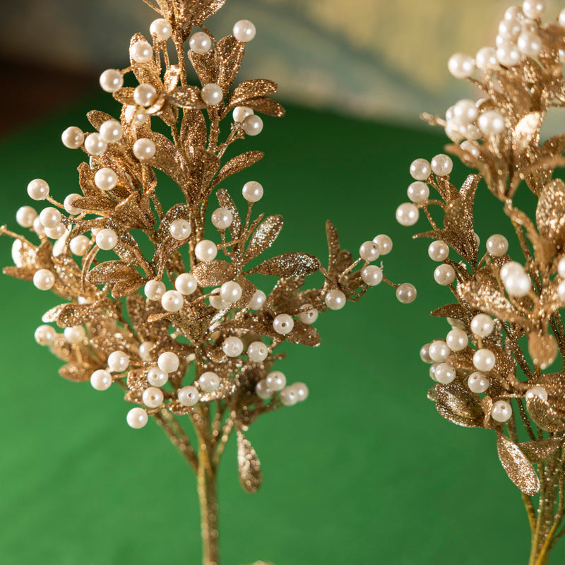 Gold Tree with White Berries