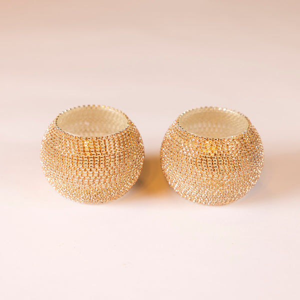 Diamanté Tea Light Holders - Set of Two