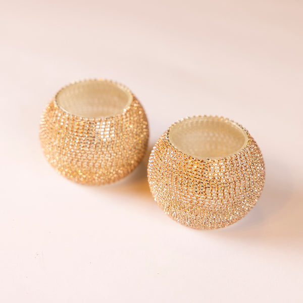 Diamanté Tea Light Holders - Set of Two