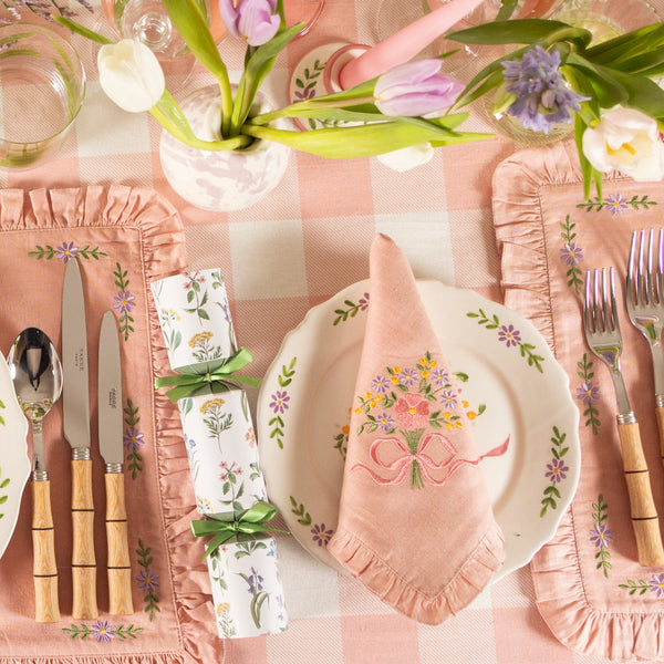 Pink Gingham Table Cloth