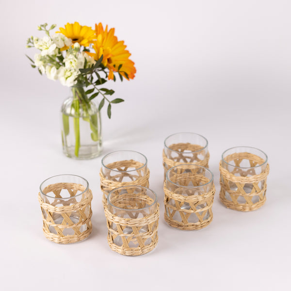 Raffia Water Glasses