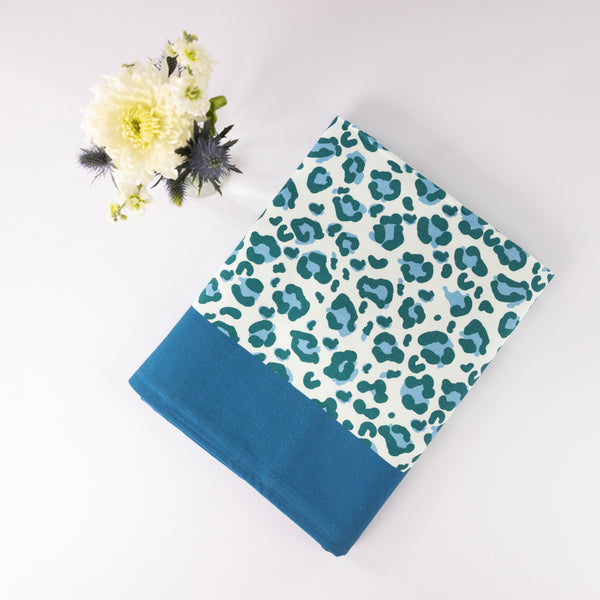 Amalfi Blue Leopard Tablecloth