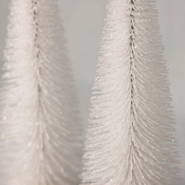 White Christmas trees - Set of Two