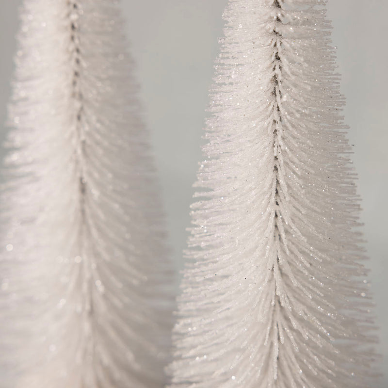 White Christmas trees - Set of Two