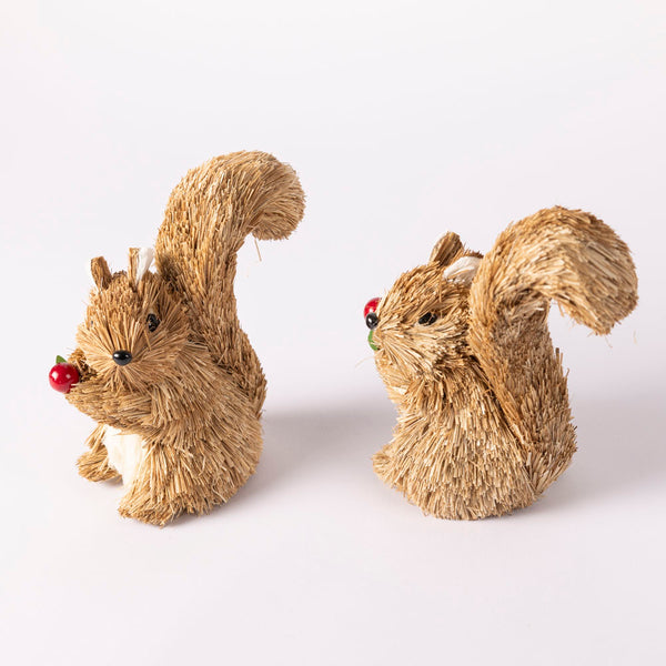 Squirrel with Red Berry - set of two