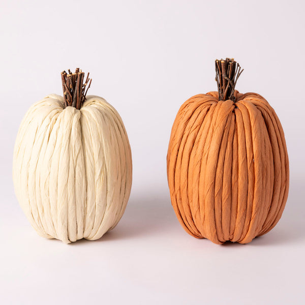 Large pale orange paper pumpkin