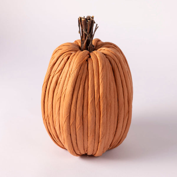 Large pale orange paper pumpkin