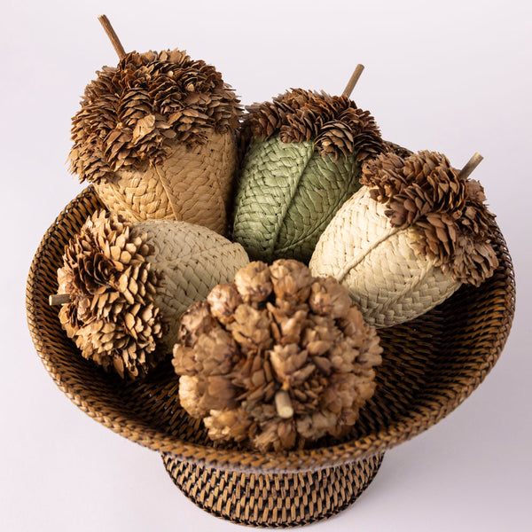Pinecone and Fabric Acorns