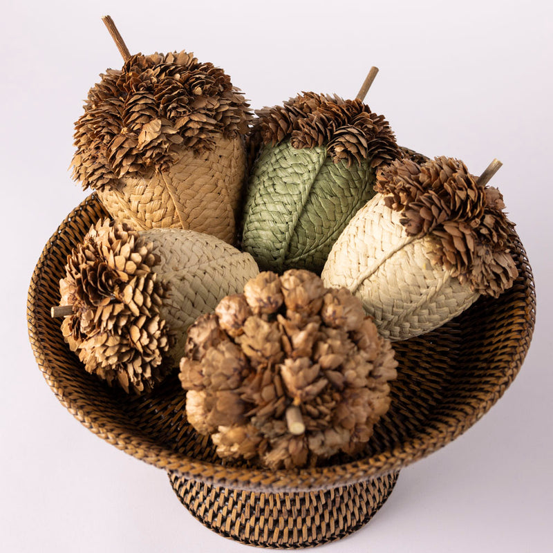 Pinecone and Fabric Acorns