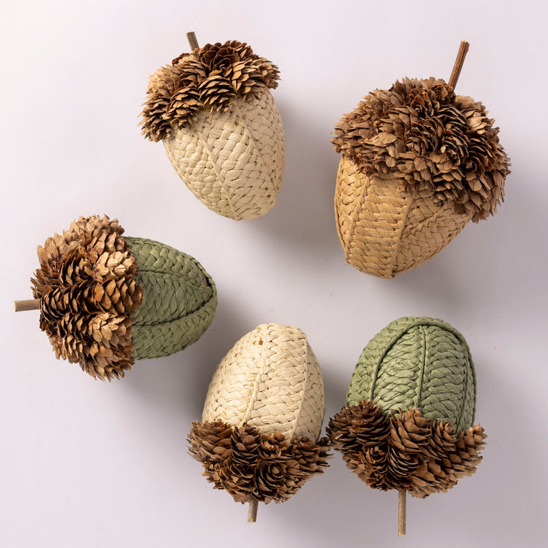 Pinecone and Fabric Acorns