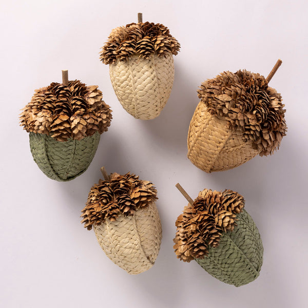 Pinecone and Fabric Acorns