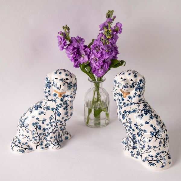 Pair of Cherry Blossom Dogs