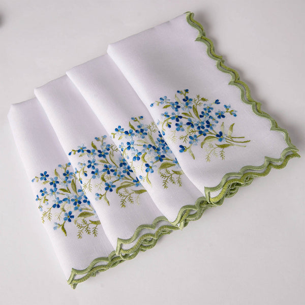 Set of Four Floral Napkins
