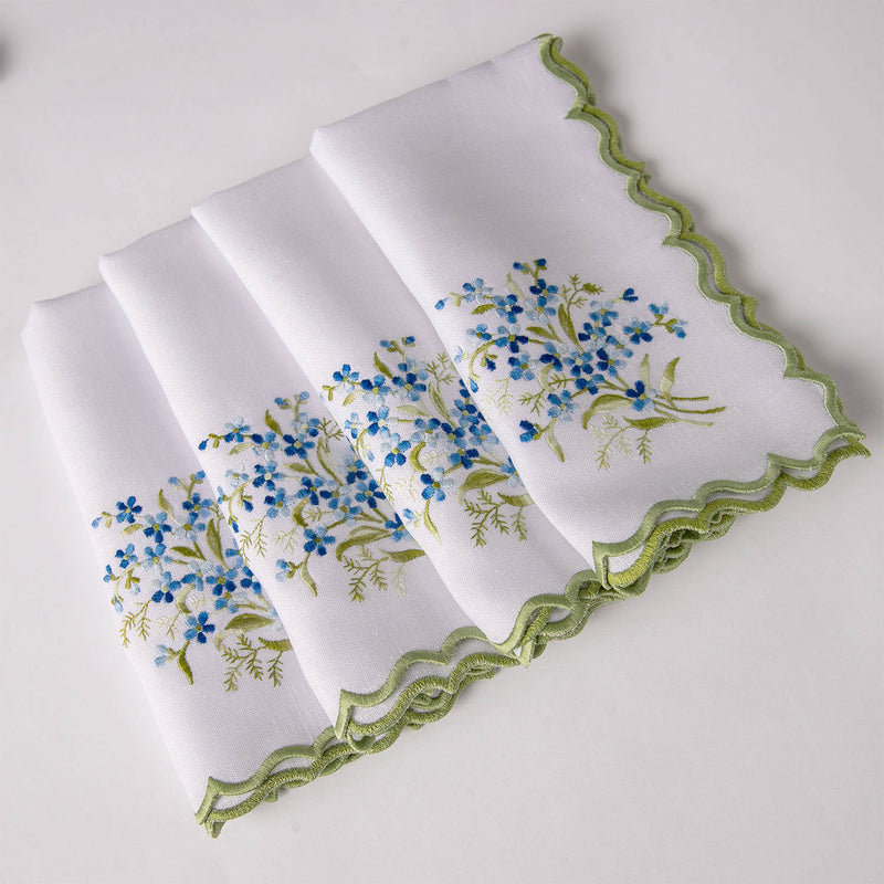 Set of Four Floral Napkins