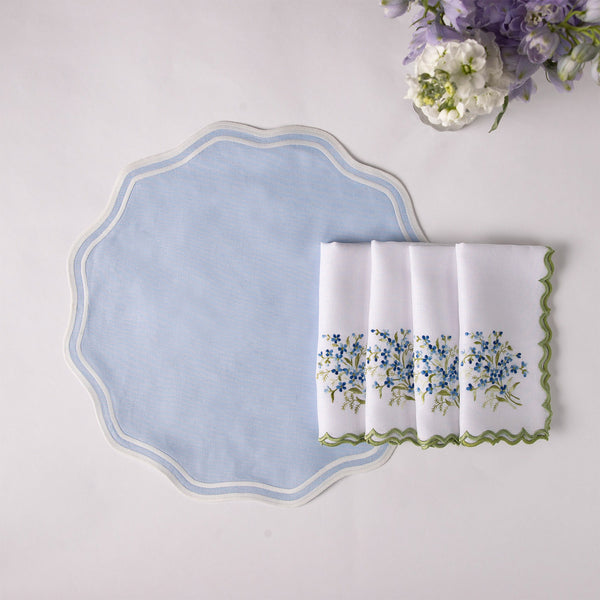 Set of Four Floral Napkins