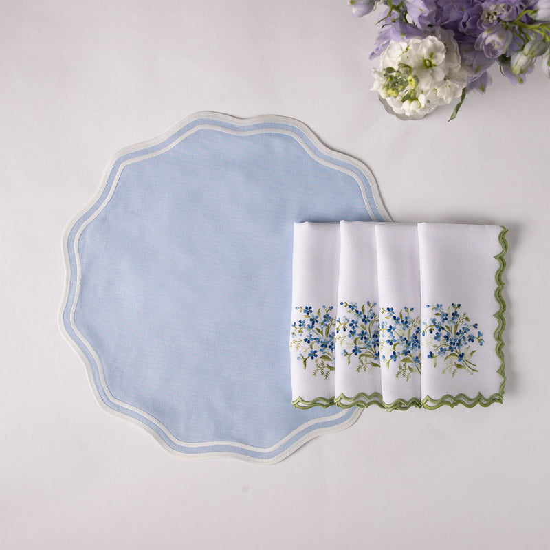 Set of Four Floral Napkins