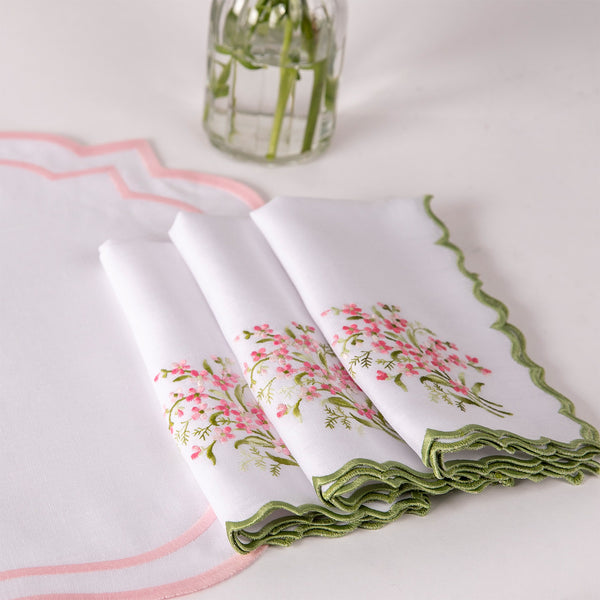 Set of Four Floral Napkins