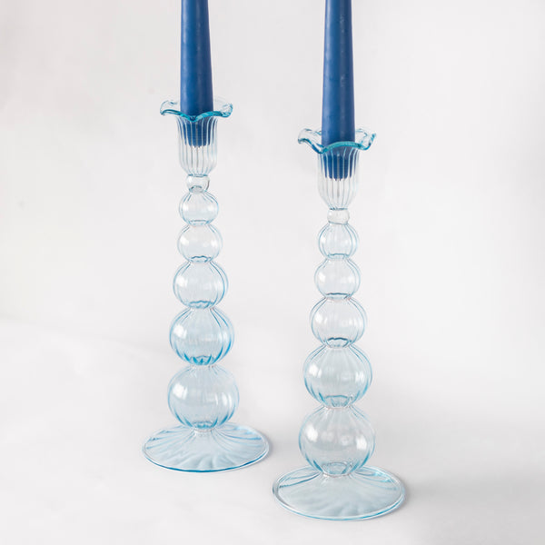 Copy of Handblown Glass Candle Holders - Set of Two