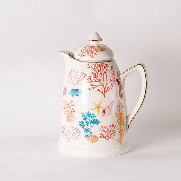 Porcelain Thermos Carafe - Corals