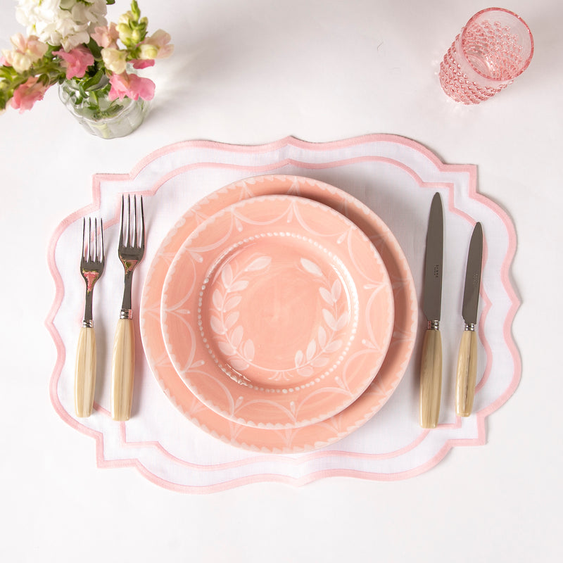 Rose gold dessert plates top