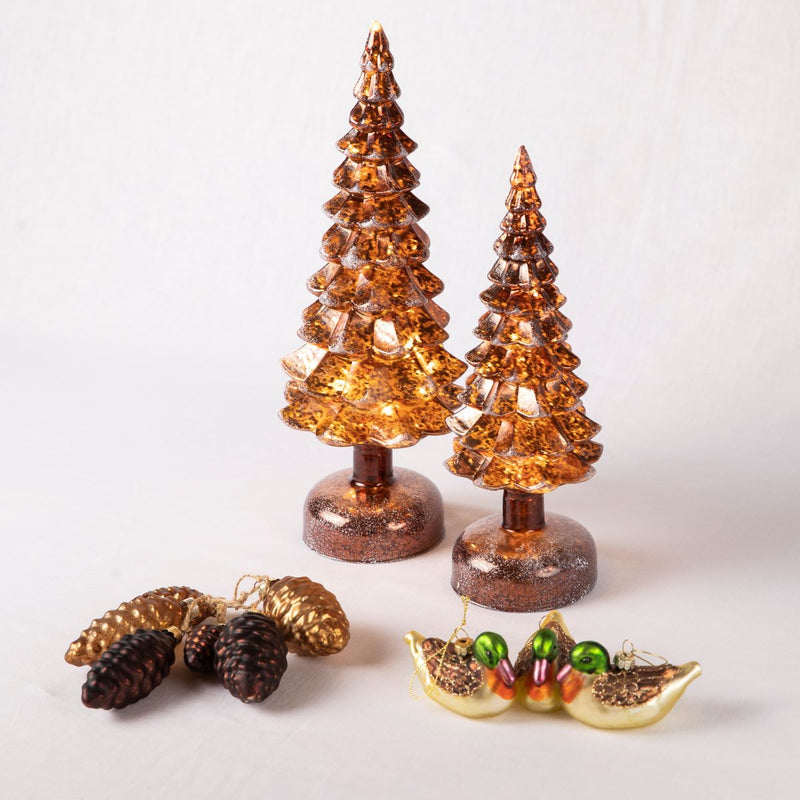 Amber & Copper Pinecone Decorations