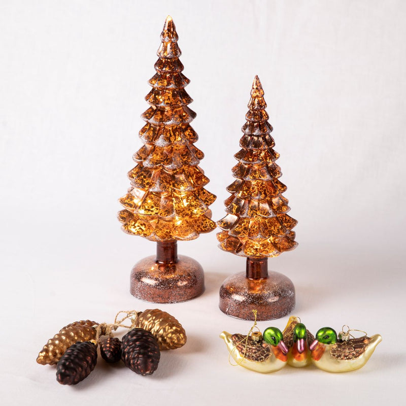 Amber & Copper Pinecone Decorations
