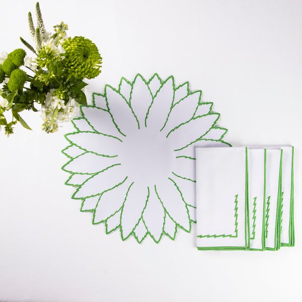 White And Green Abacaxi Placemat