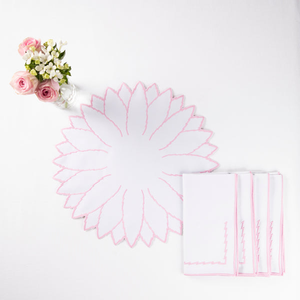 White And Pink Abacaxi Placemat