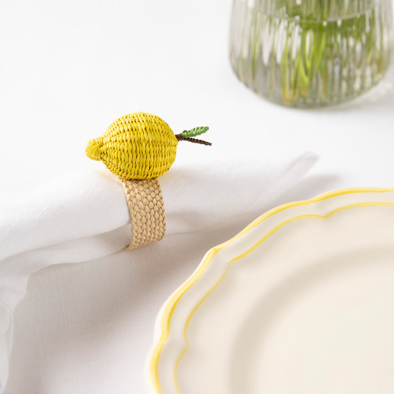 Lemon Napkin Rings - Set of Four