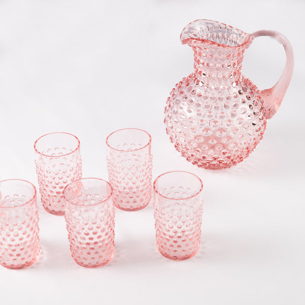 Hobnail Jug Rose Pink