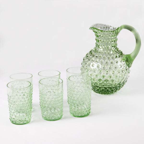 Hobnail Jug Light Green