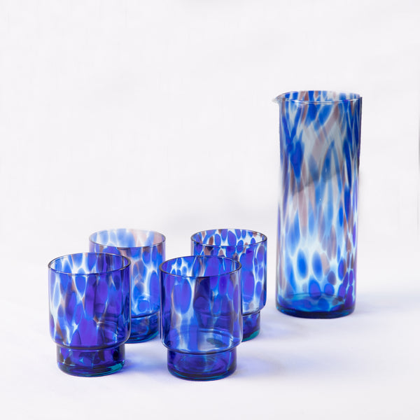 Tortoiseshell Blue Carafe