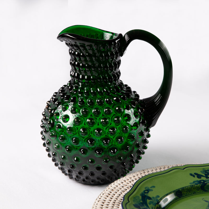 Hobnail Jug Dark Green